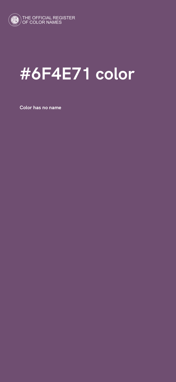 #6F4E71 color image