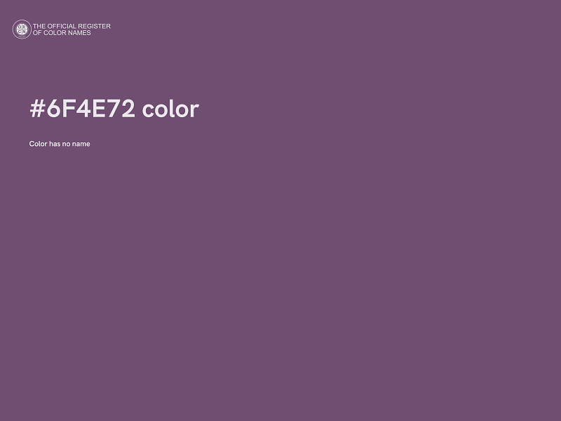 #6F4E72 color image