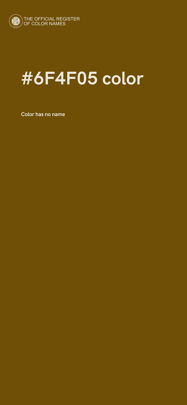 #6F4F05 color image