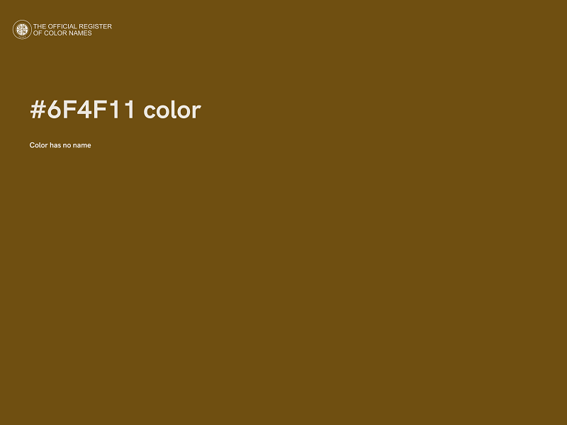 #6F4F11 color image