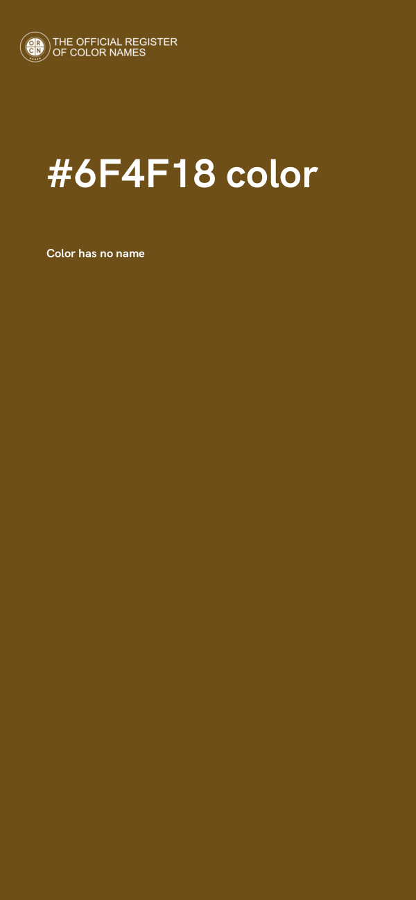 #6F4F18 color image