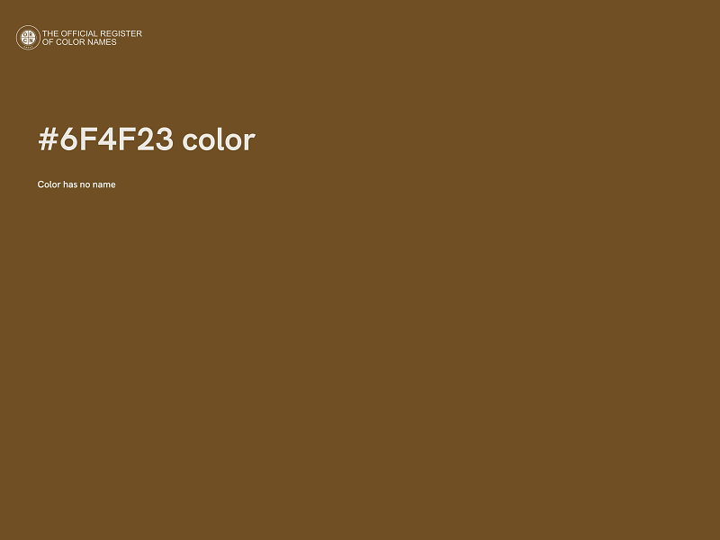 #6F4F23 color image