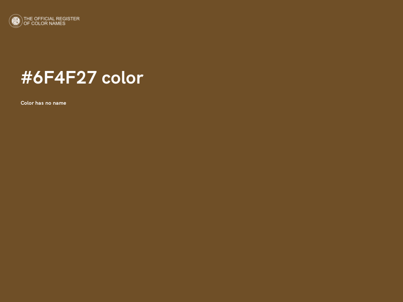 #6F4F27 color image