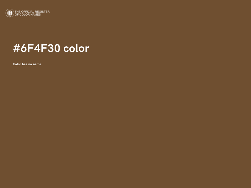 #6F4F30 color image