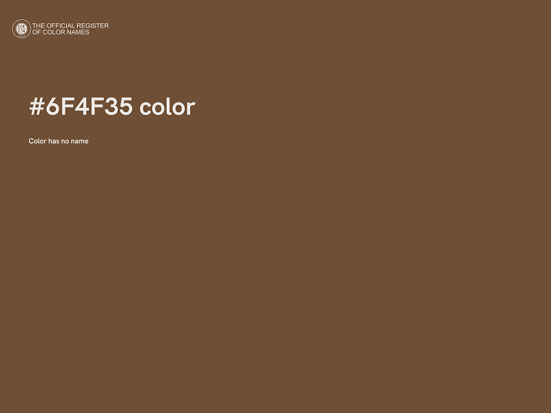 #6F4F35 color image