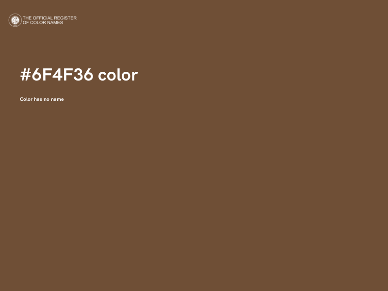 #6F4F36 color image