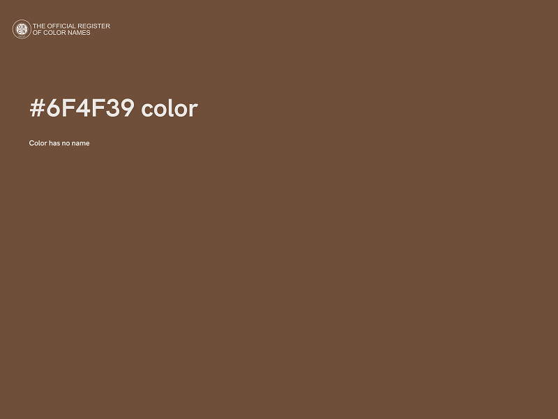 #6F4F39 color image