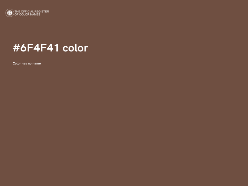 #6F4F41 color image