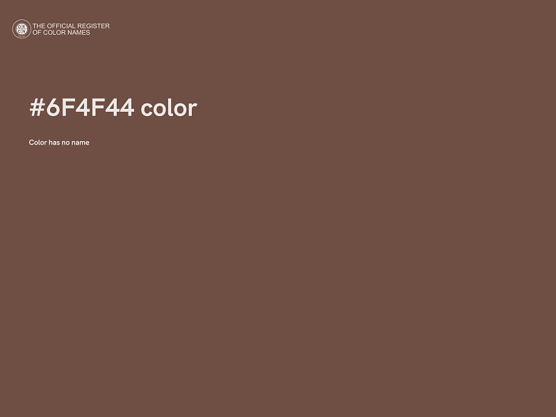 #6F4F44 color image