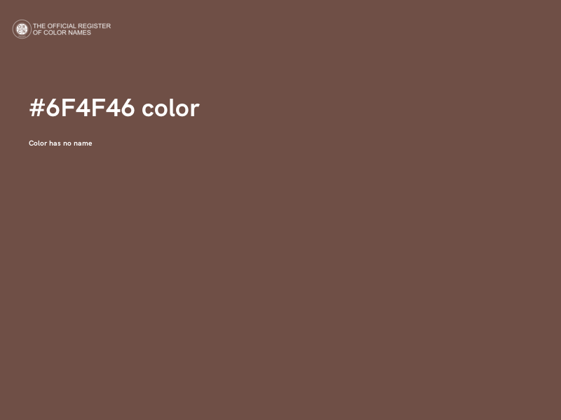 #6F4F46 color image