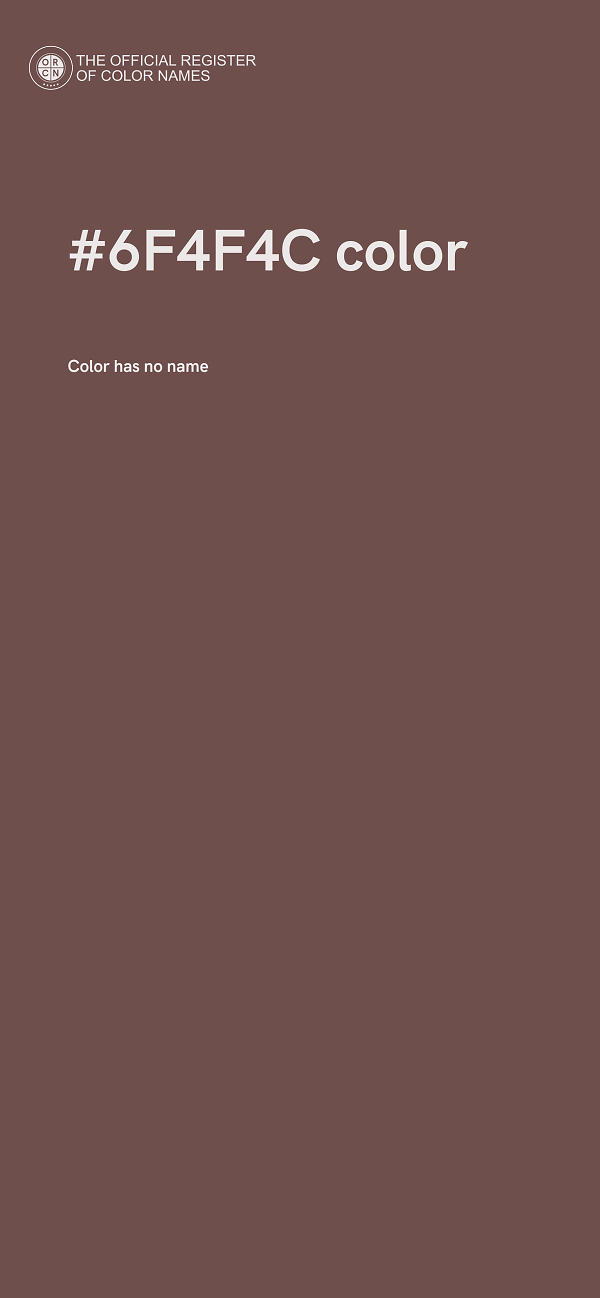 #6F4F4C color image