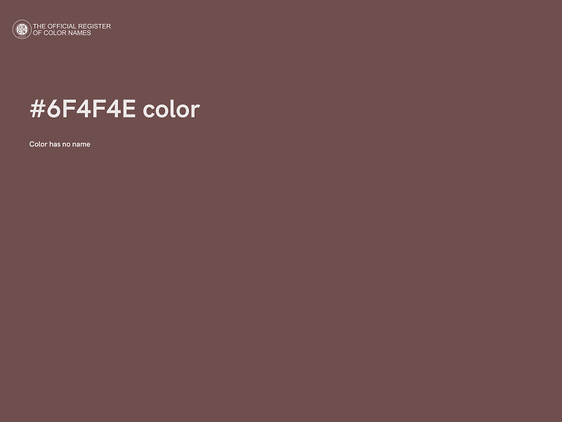 #6F4F4E color image