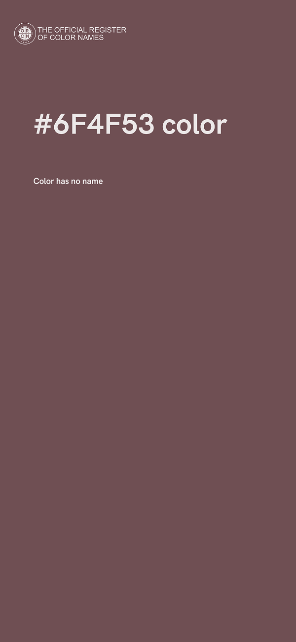 #6F4F53 color image