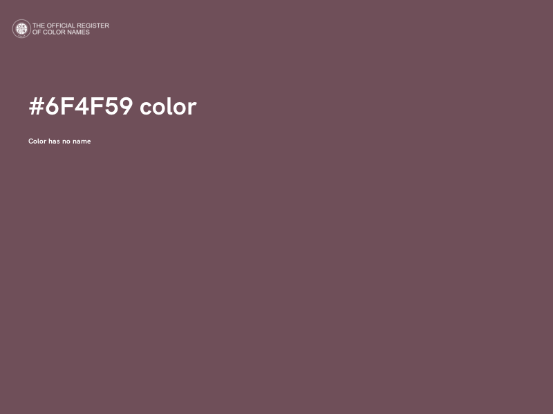 #6F4F59 color image