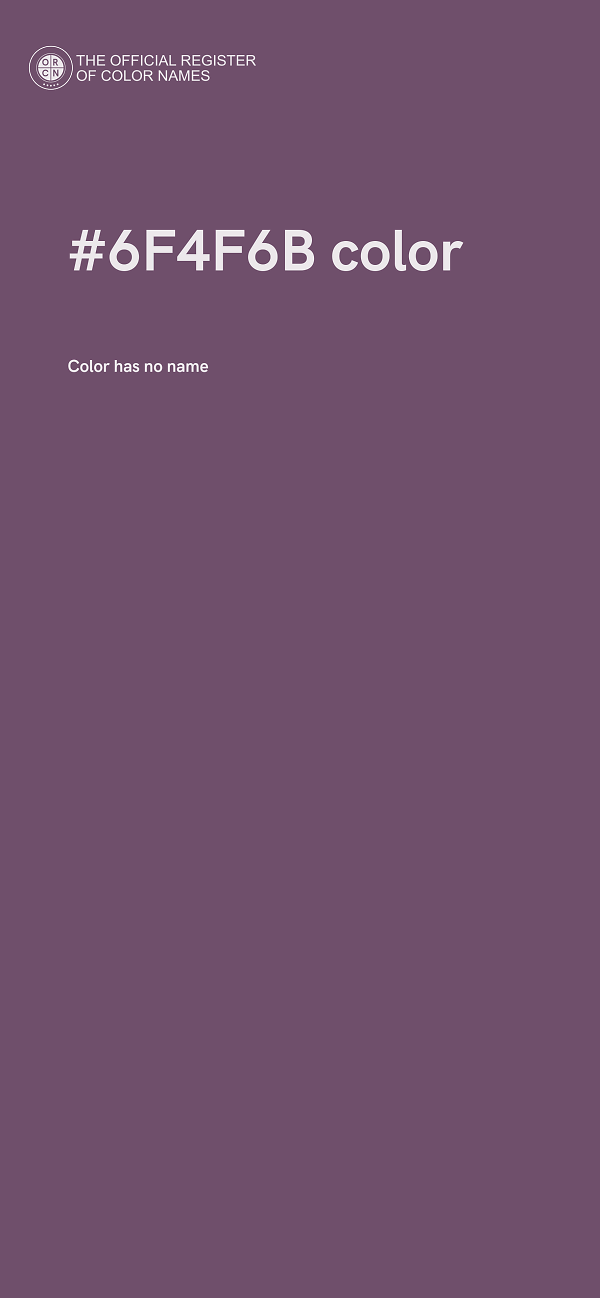 #6F4F6B color image
