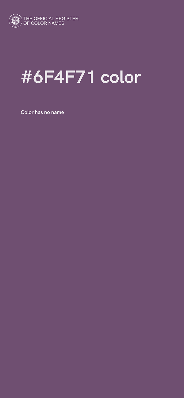 #6F4F71 color image