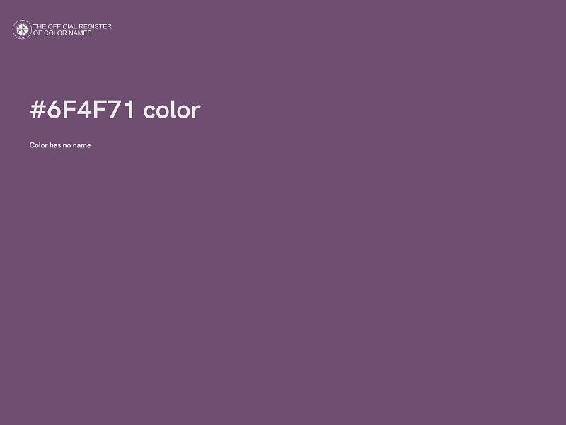 #6F4F71 color image
