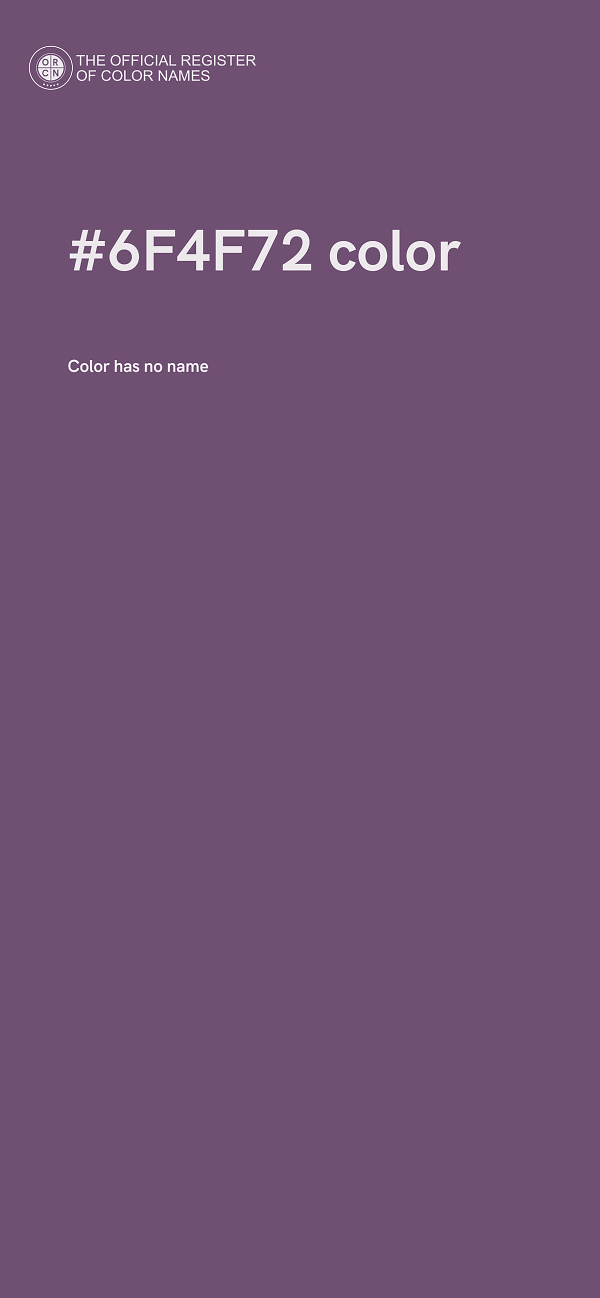 #6F4F72 color image