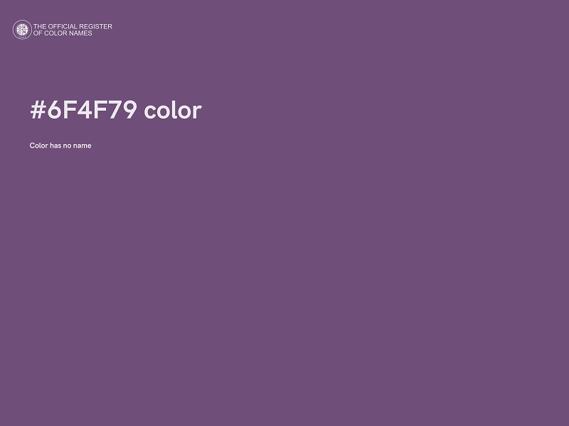 #6F4F79 color image