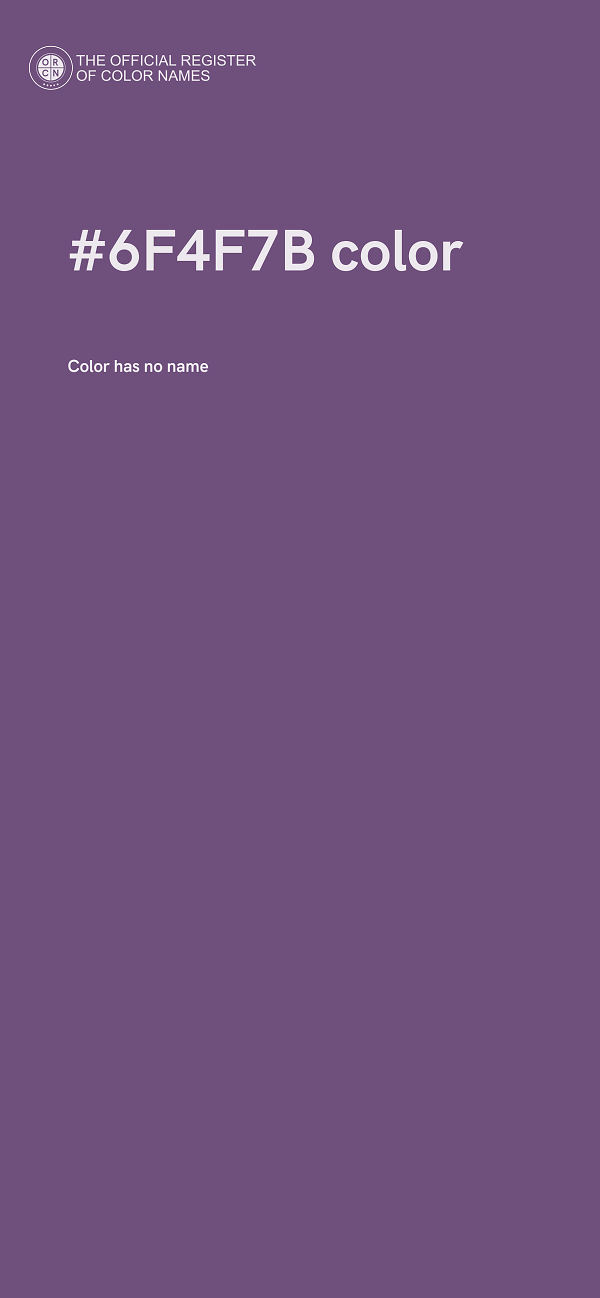 #6F4F7B color image