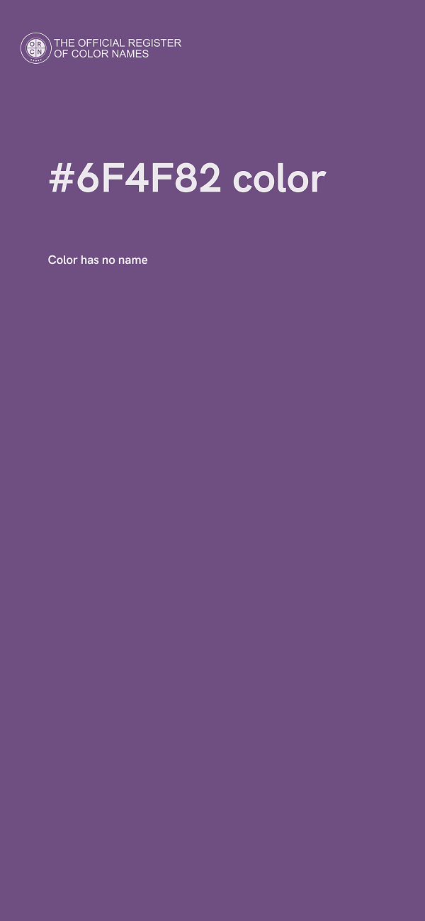 #6F4F82 color image