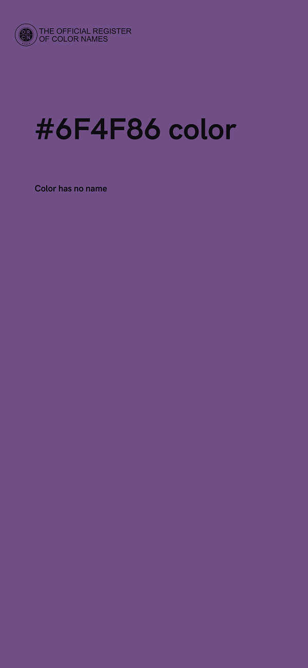 #6F4F86 color image