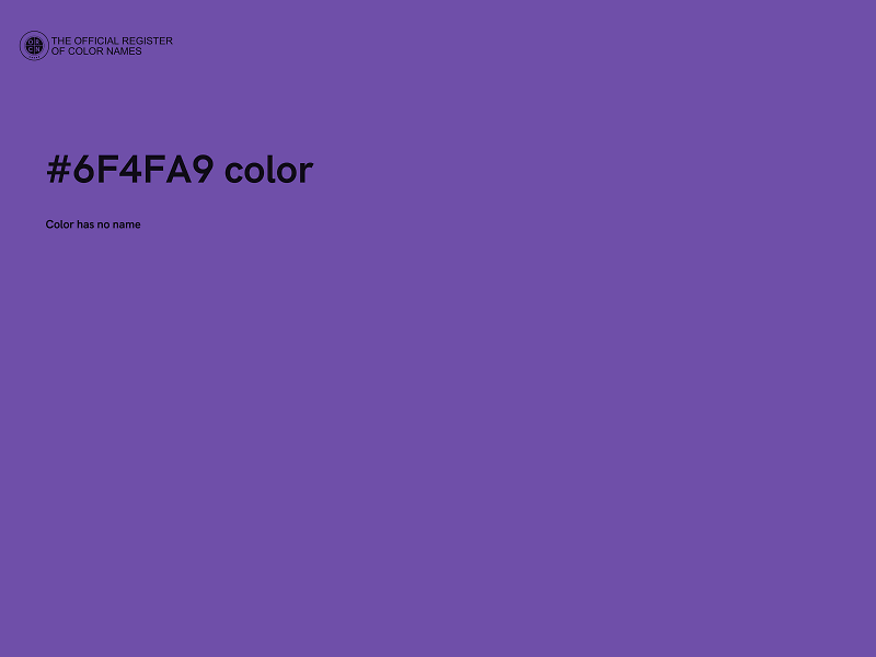 #6F4FA9 color image