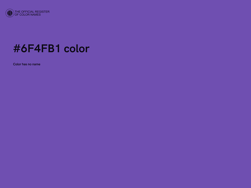 #6F4FB1 color image