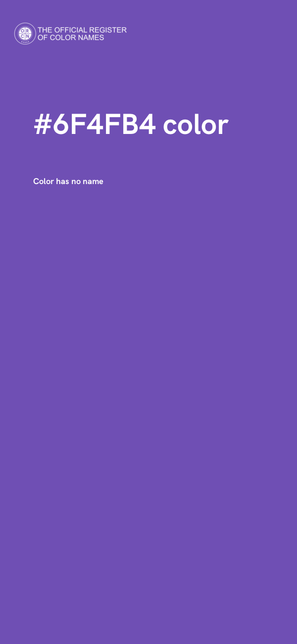 #6F4FB4 color image