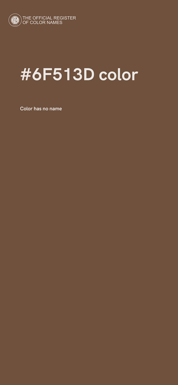 #6F513D color image