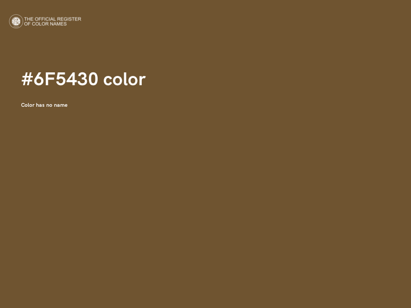 #6F5430 color image