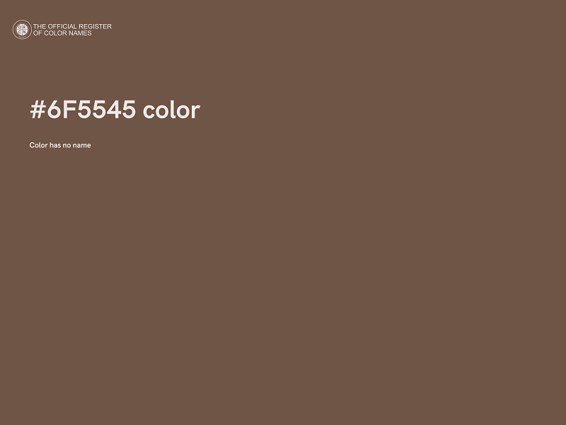 #6F5545 color image