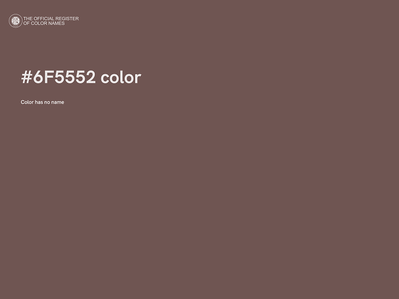 #6F5552 color image
