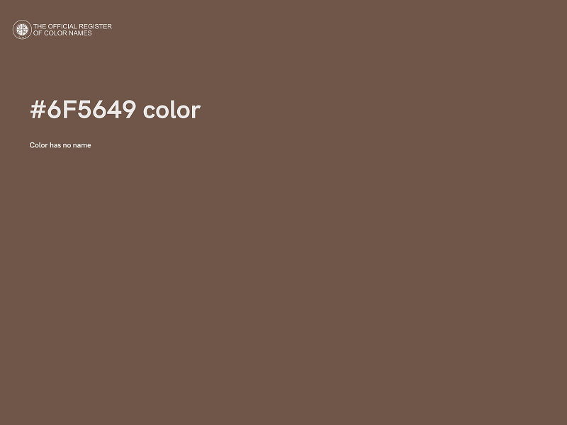 #6F5649 color image