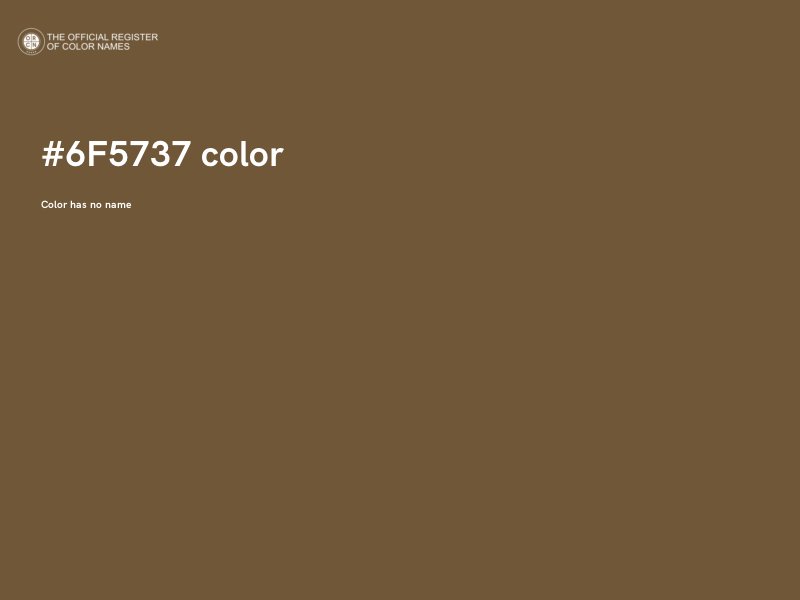 #6F5737 color image