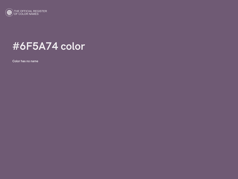 #6F5A74 color image