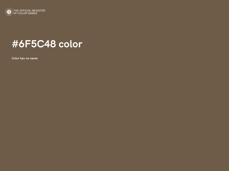 #6F5C48 color image
