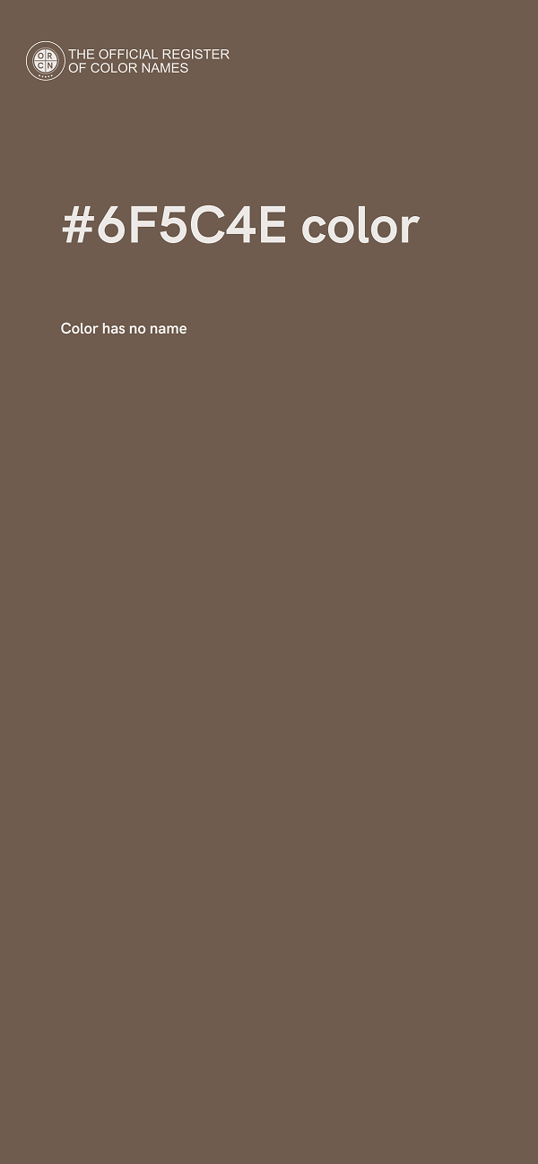 #6F5C4E color image