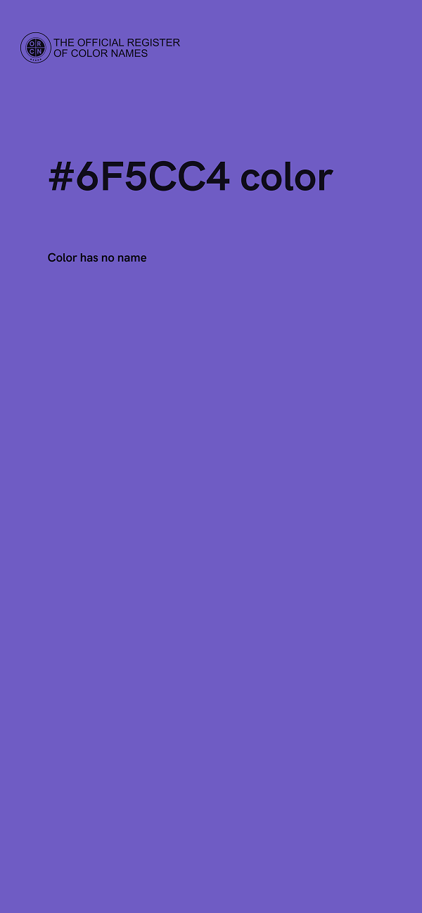 #6F5CC4 color image