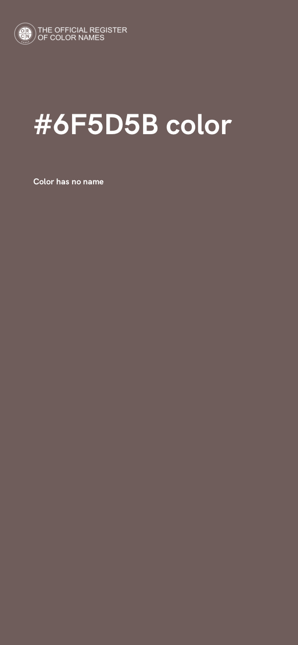 #6F5D5B color image