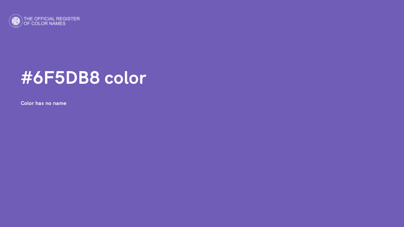 #6F5DB8 color image