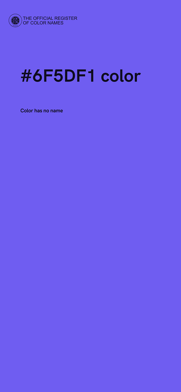 #6F5DF1 color image