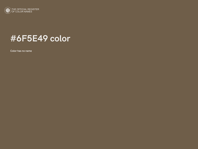 #6F5E49 color image