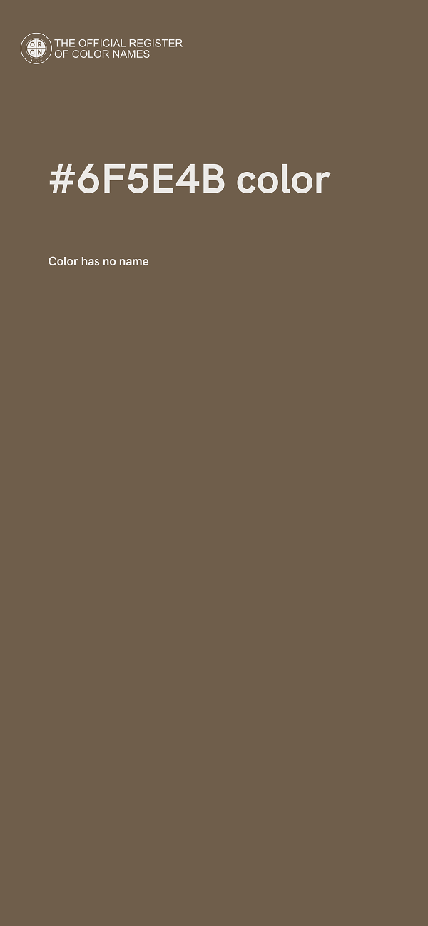 #6F5E4B color image