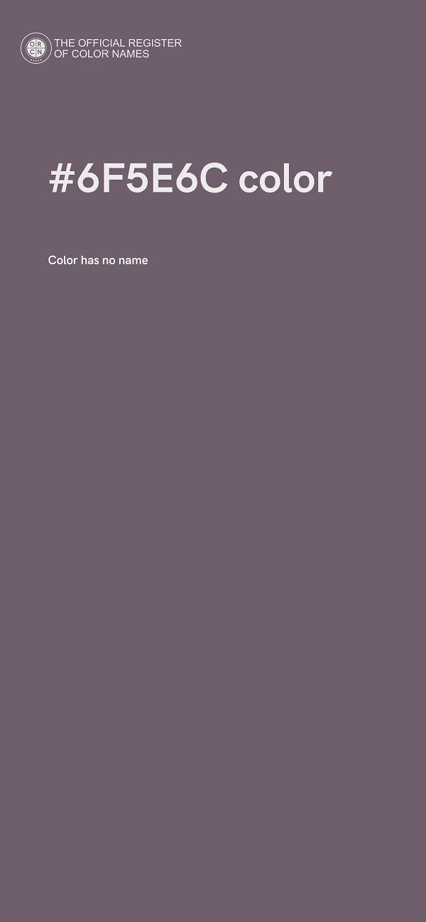 #6F5E6C color image