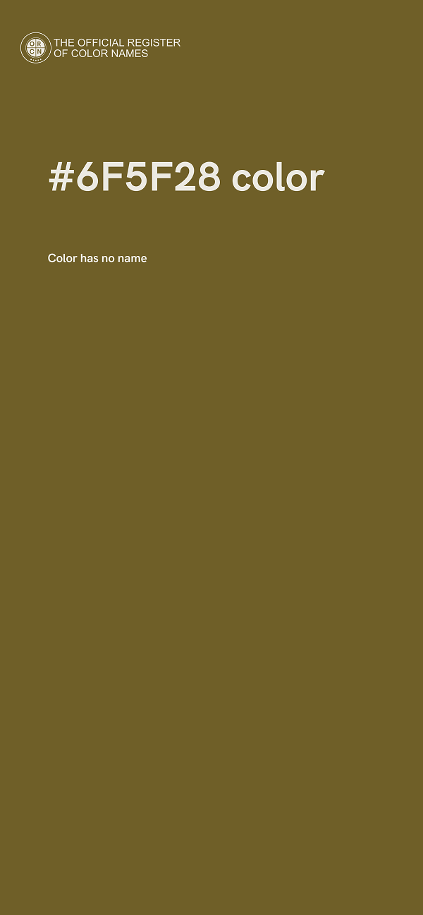 #6F5F28 color image
