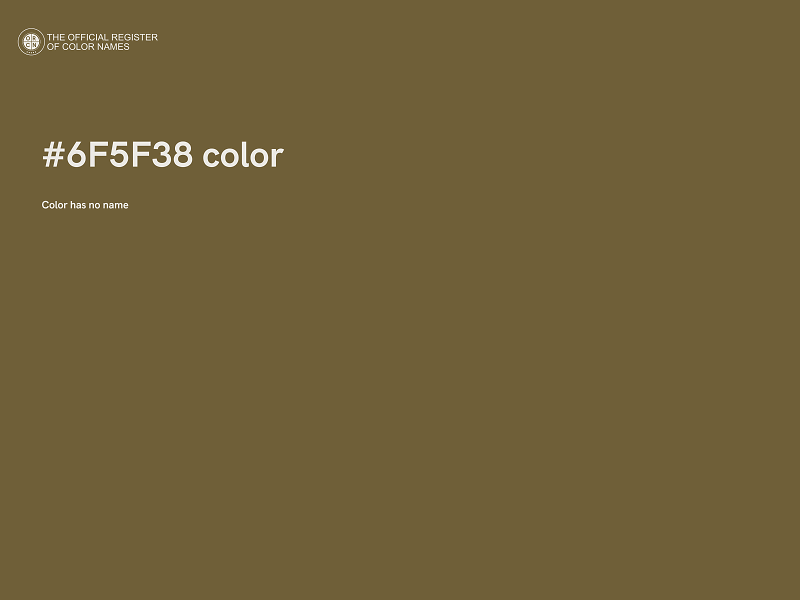 #6F5F38 color image