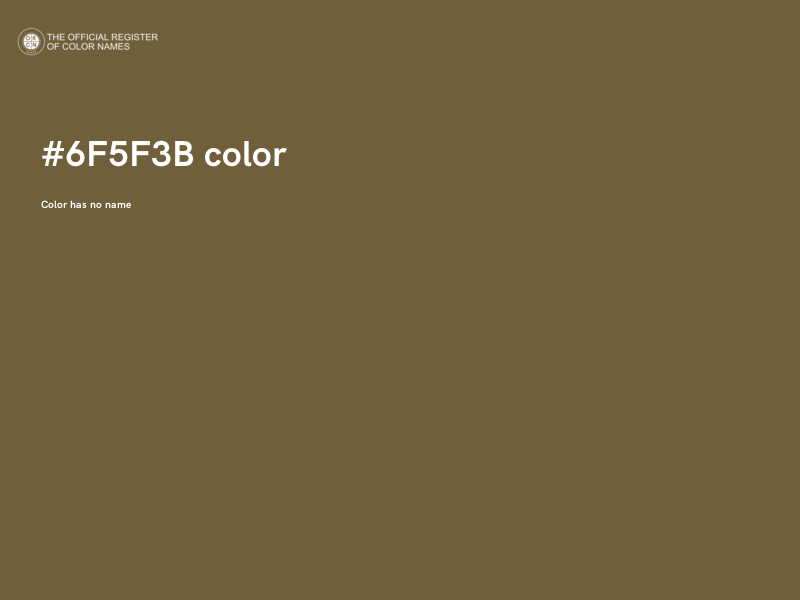 #6F5F3B color image