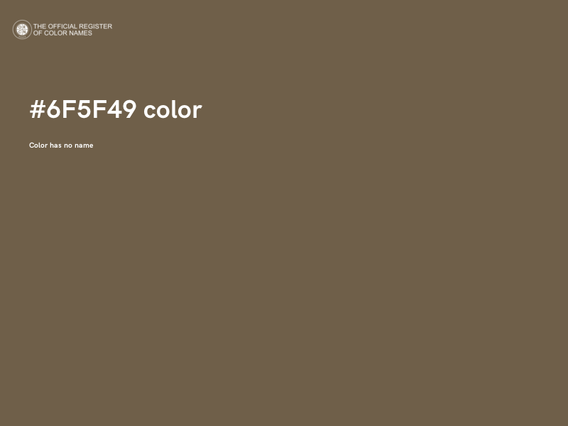 #6F5F49 color image