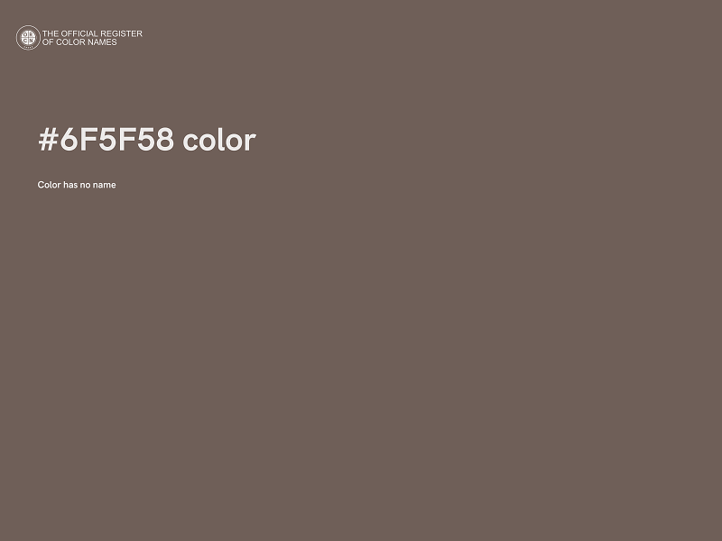 #6F5F58 color image